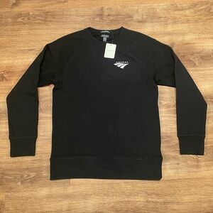 Amtrak Fleece Crewneck Sweatshirt Small Unisex Black Logo Merchandise Pullover
